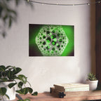Abstract Hexagon Green Poster – Matte Horizontal Wall Art