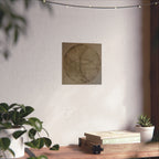 Abstract Earth Tone Circle Art Poster — Minimalist Geometric Wall Print
