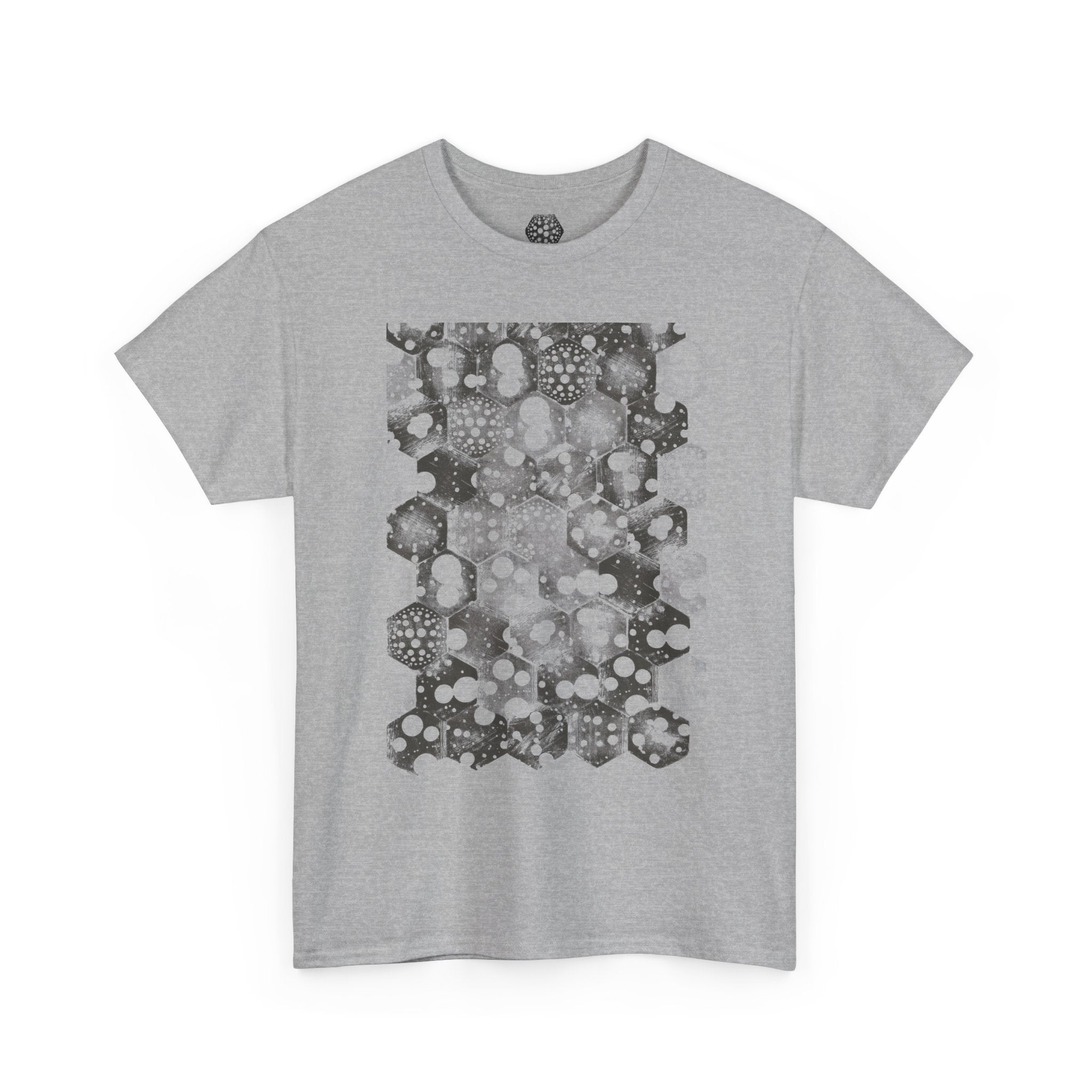 Hex Moon Graphic Tee — Distressed Space Cheese Vintage Astronomy T-Shirt