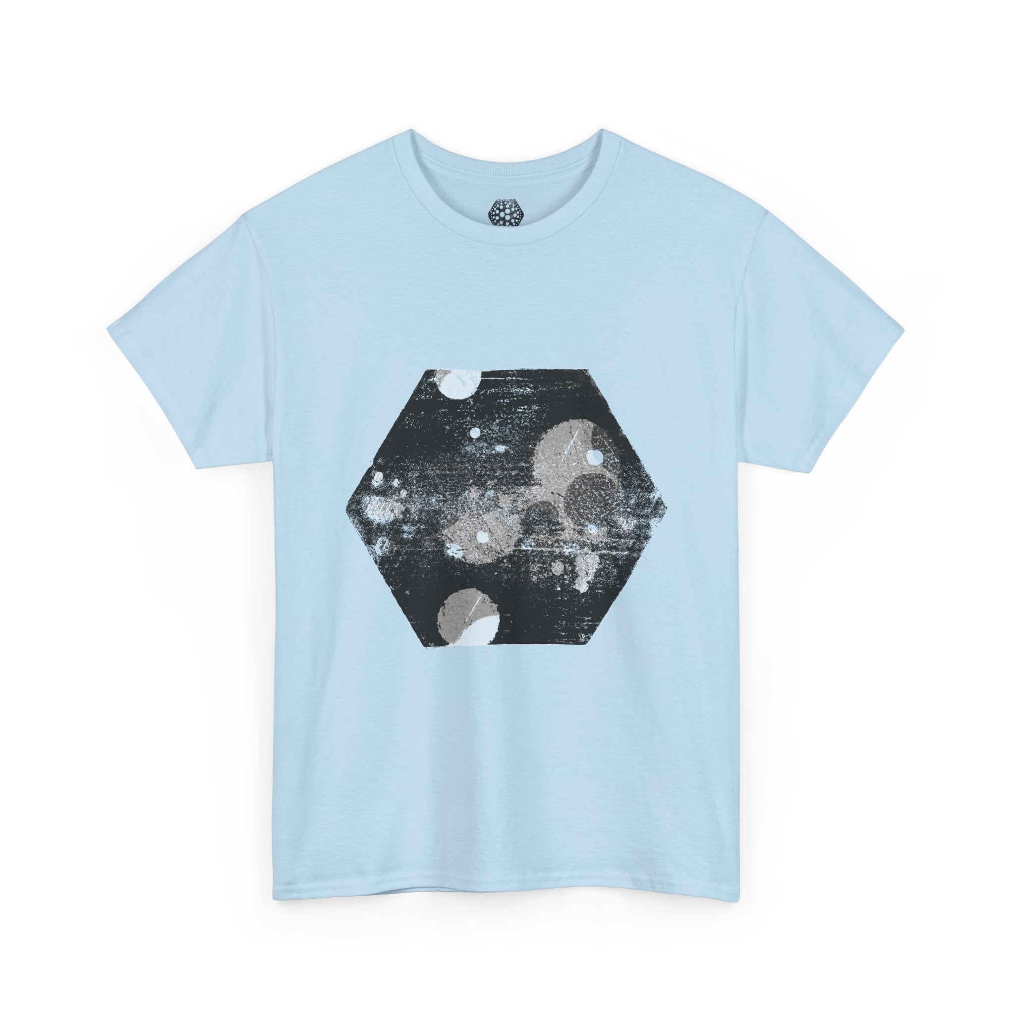 Hex Moon Graphic Tee — Distressed Space Cheese Vintage Astronomy T-Shirt