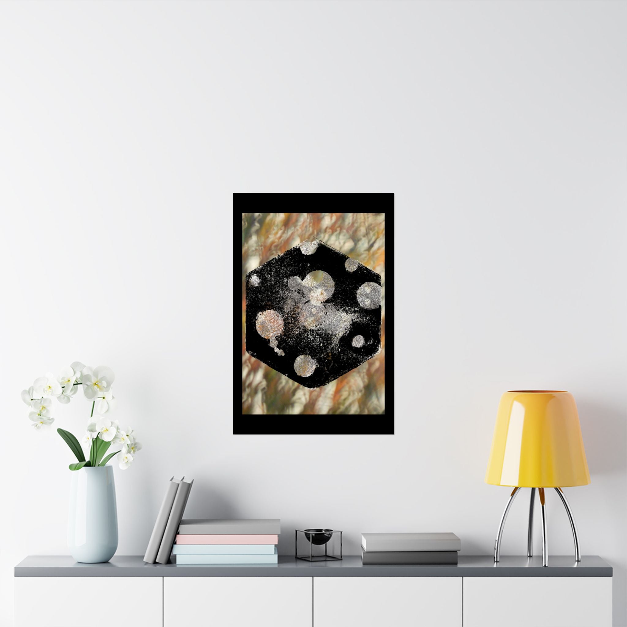 Matte Poster — Abstract Cosmic Hexagon Art Print