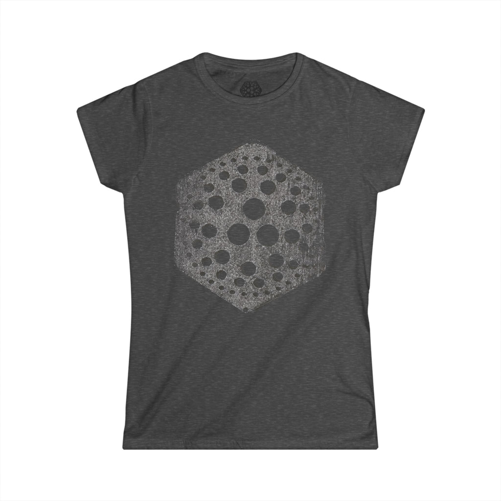 Hexagon Sea Urchin Tee — Vintage Dot Shell Graphic Womens T-Shirt