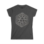 Hexagon Sea Urchin Tee — Vintage Dot Shell Graphic Womens T-Shirt
