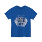Hex Moon Graphic Tee Design Hex33 — Distressed Space Cheese Vintage Astronomy T-Shirt