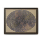 Abstract Botanical Circle Matte Canvas Framed Art - no 42