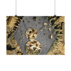 Abstract Geode Collage Matte Horizontal Poster | Mineral Texture Wall Art