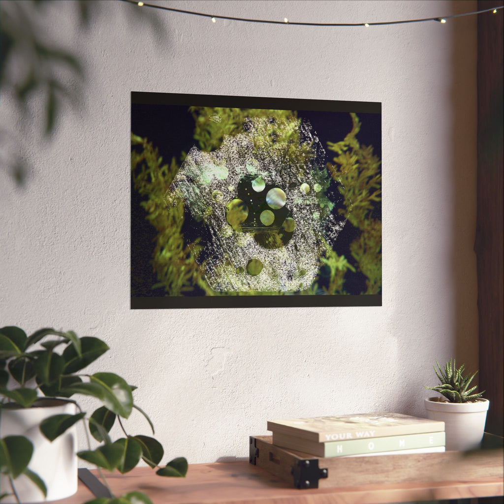 Abstracte natuurcollage, matte horizontale poster 