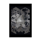 Abstract Geometric Dot Matte Poster — Monochrome Hex Pattern Wall Art