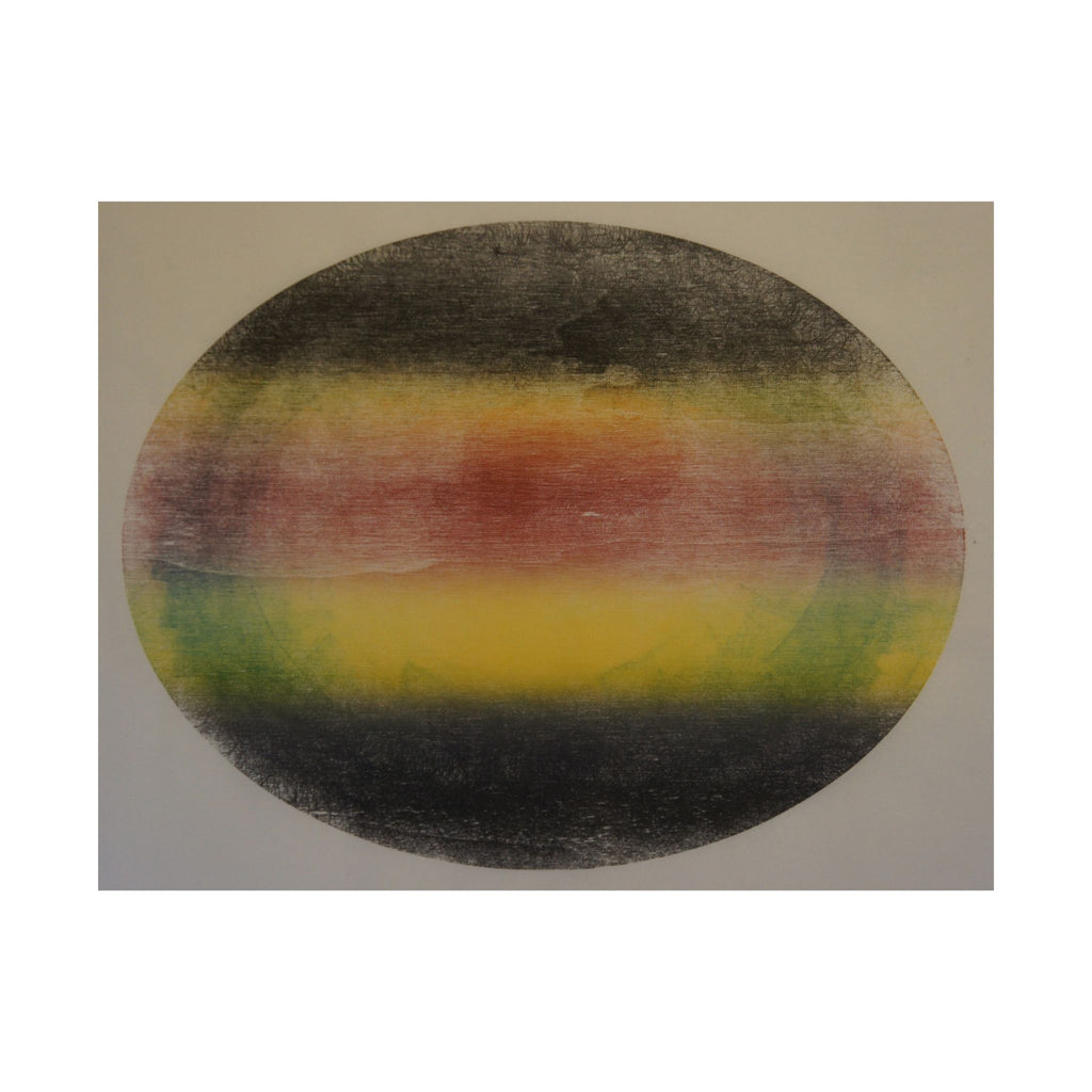 Abstract Rainbow Orb Matte Poster — Minimalist Horizontal Wall Art