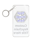 Custom Printed Keychain Charm — Personalized Photo & Text Rectangle Keyring