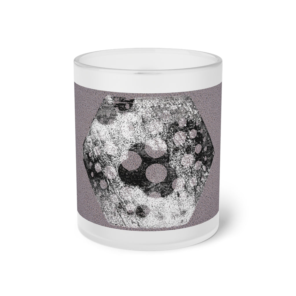 Mok van mat glas — Abstracte monochrome zeshoekige kunst 