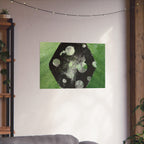 Abstract Green Dice Matte Poster — Geometric Art Print