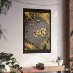Abstract Geode Collage Matte Vertical Poster | Mineral Art Wall Print