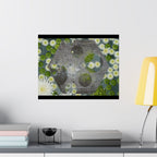 Daisy & Moss Floral Poster — Matte Horizontal Wall Art