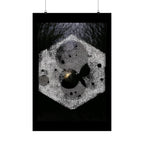 Matte Vertical Poster — Abstract Moon Hexagon Art