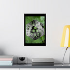 Matte Poster — Abstract Green Hexagon Botanical Print