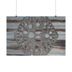 Rustic Honeycomb Poster Matte Vertical Poster | Hexagon Wall Art, Barn Wood Texture