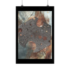 Abstract Rust & Stone Matte Poster — Industrial Geode Wall Art
