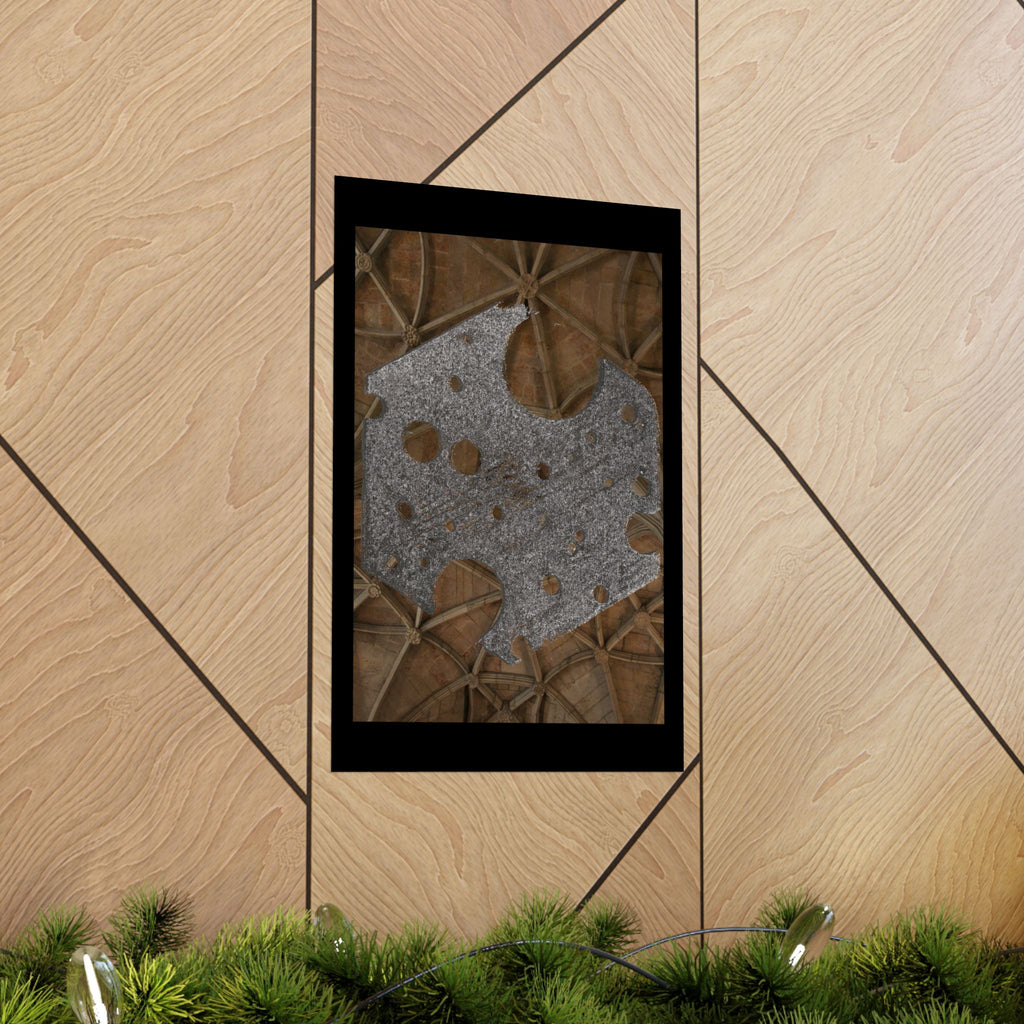 Gothic Metal Shield Matte Poster — Medieval Architecture Wall Art