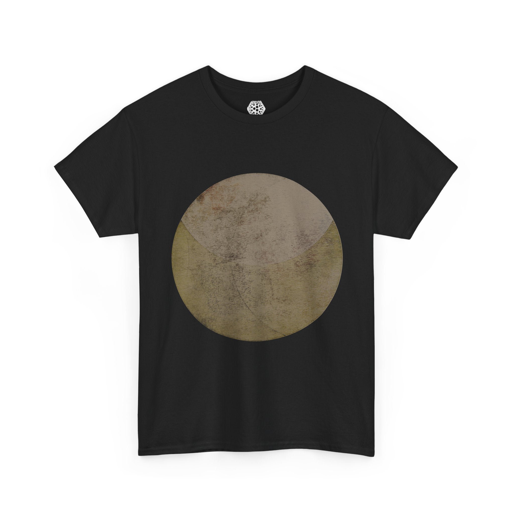 Vintage Moon Circle Tee — Minimalist Celestial Graphic T-Shirt