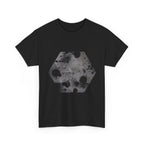 Hex Moon Graphic Tee Design Hex23 — Distressed Space Cheese Vintage Astronomy T-Shirt