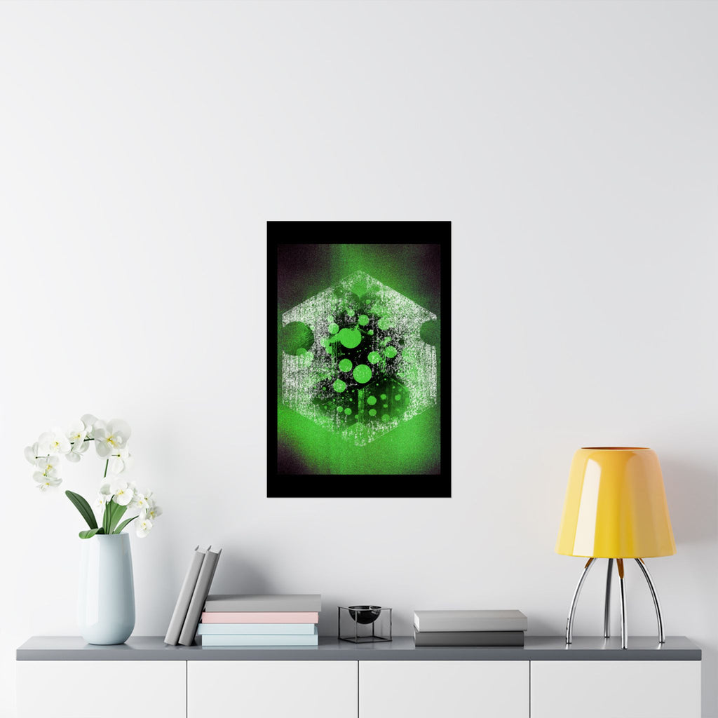 Abstract Green Hex Poster