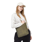 Abstract Olive Mosaic Tote Bag — All-Over-Print Reusable Shopper