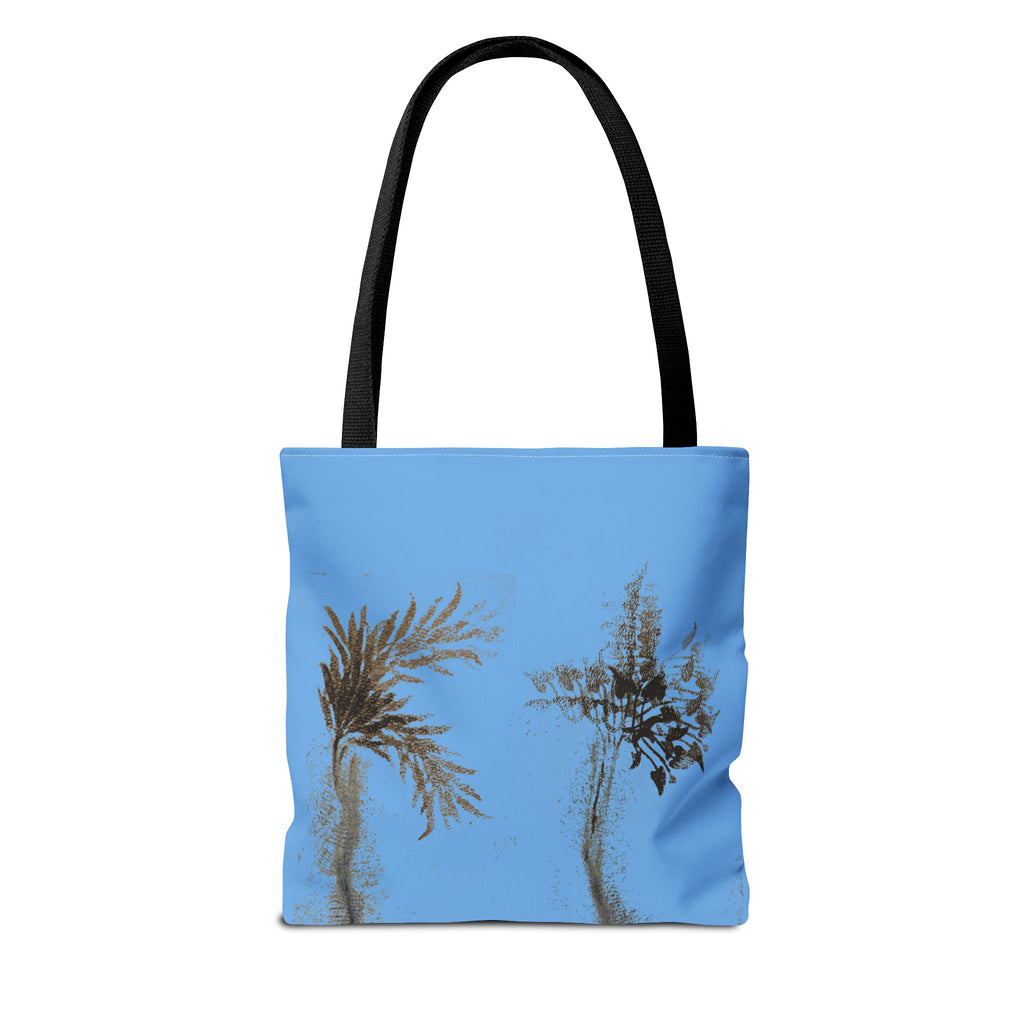 Botanical Sketch Tote Bag — Minimal Blue Wildflower Print