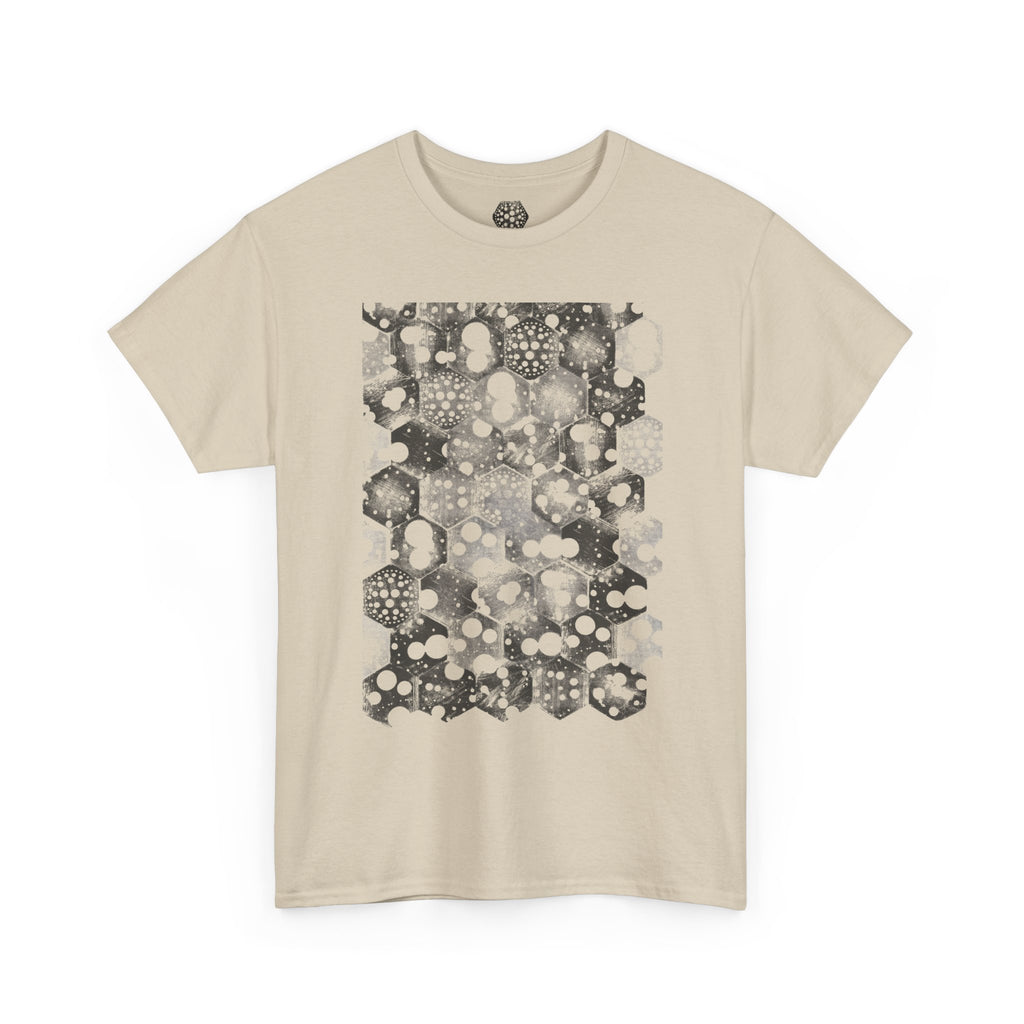 Hex Moon Graphic Tee — Distressed Space Cheese Vintage Astronomy T-Shirt
