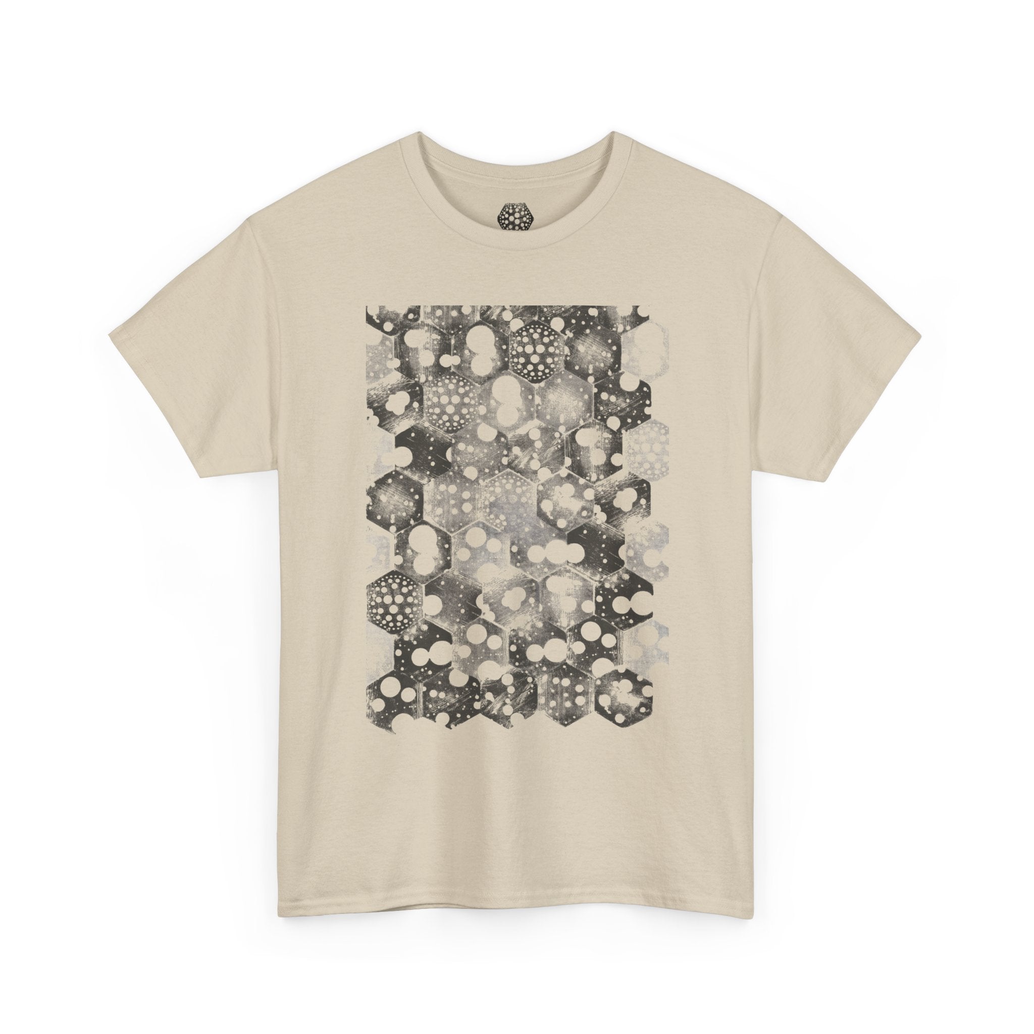 Hex Moon Graphic Tee — Distressed Space Cheese Vintage Astronomy T-Shirt