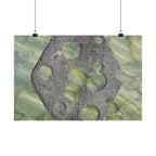 Abstract Seagrass & Stone Matte Horizontal Poster — Coastal Texture Wall Art