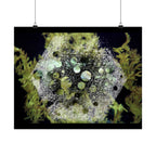 Abstract Green Hexagon Matte Poster — Botanical Geometric Wall Art