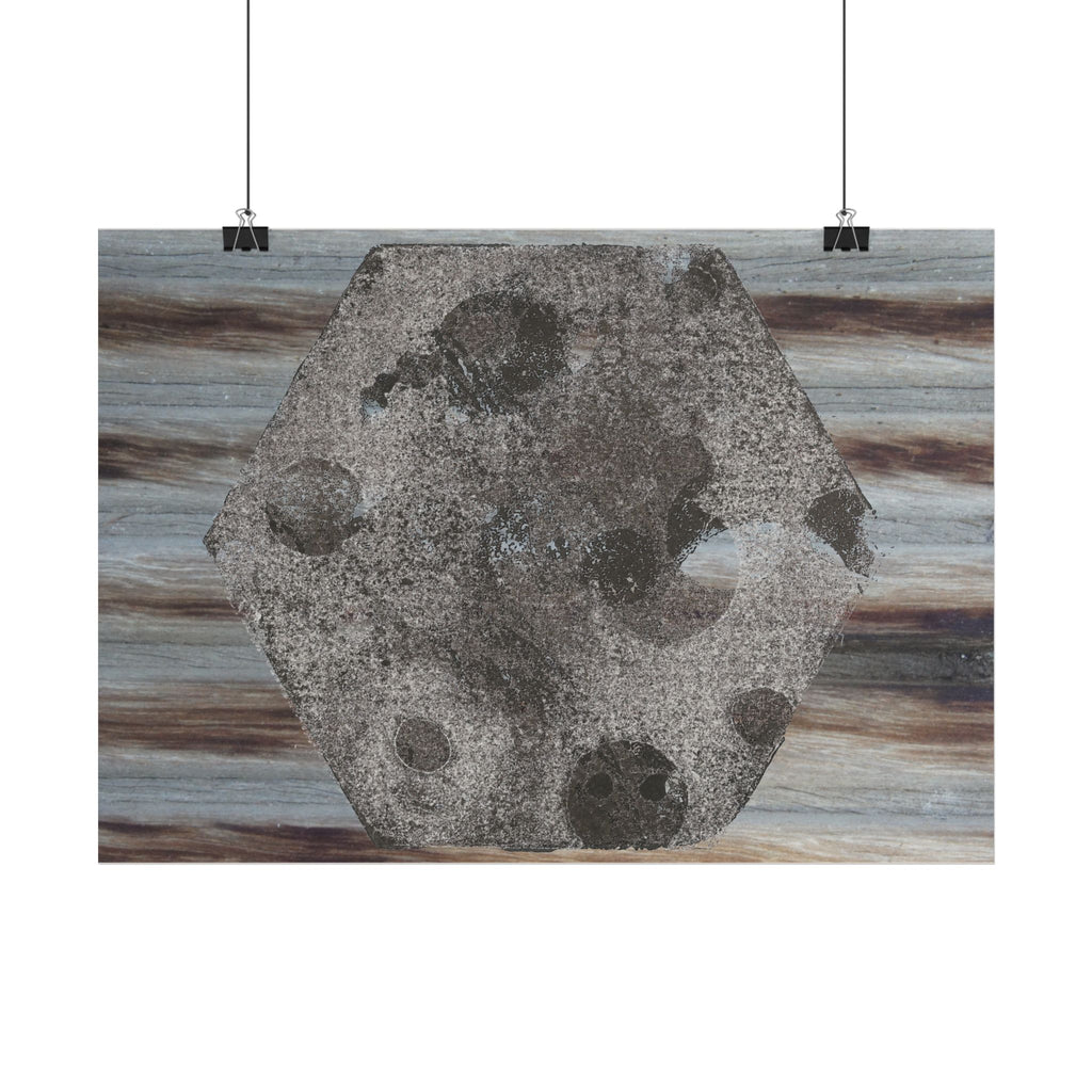 Rustieke poster met maansteen — Horizontale wanddecoratie 