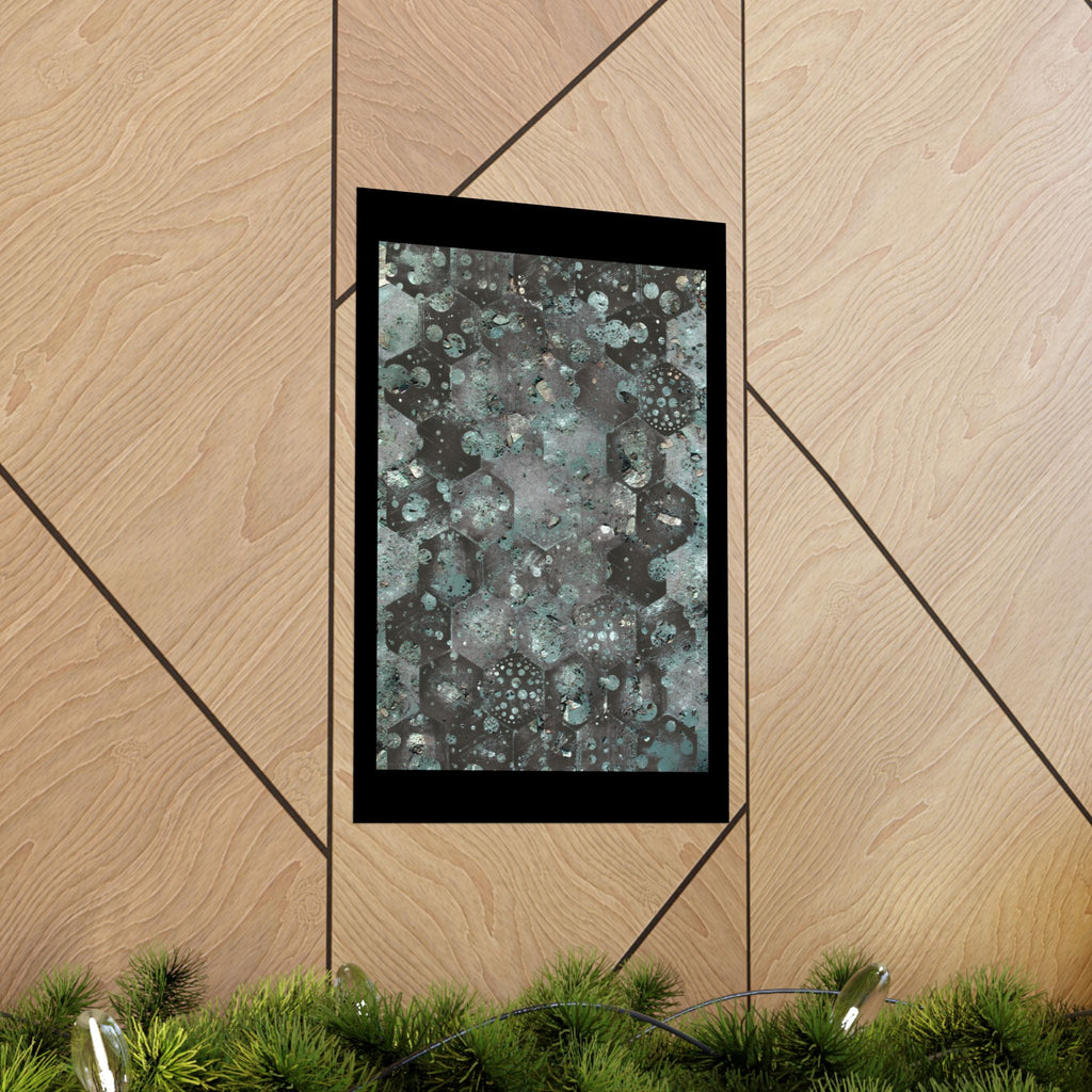 Abstract Geometric Hex Pattern Matte Poster
