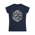 Women's Hexagon Cheese Graphic Tee — Vintage Distressed Dairy Art T-Shirt