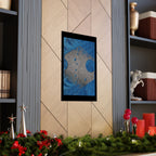 Abstract Geode Texture Matte Vertical Poster | Blue Stone Wall Art