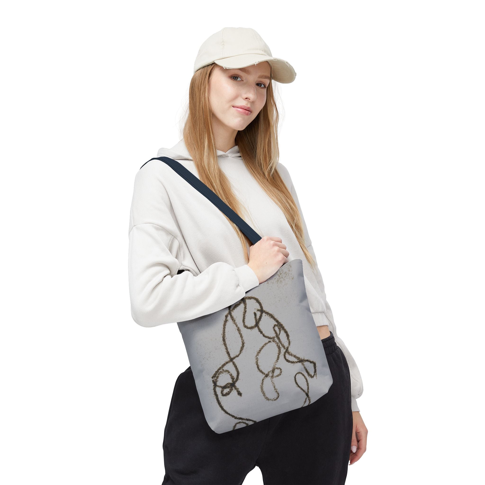 Tote Bag — Minimal Line Art Rope Sketch Tote