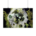 Abstract Green Bubble Matte Poster — Botanical Surreal Horizontal Wall Art