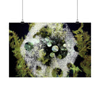 Abstract Green Bubble Matte Poster — Botanical Surreal Horizontal Wall Art