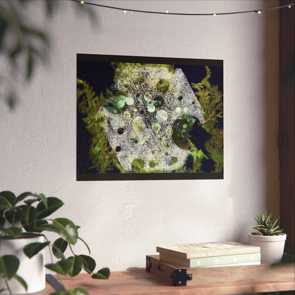 Abstract Nature Matte Horizontal Poster — Moss & Stone Texture Wall Art