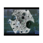 Abstract Lunar Craters Matte Poster — Surreal Space Wall Art