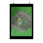 Hexagon Moss Orb Poster | Matte Vertical Botanical Wall Art