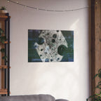 Abstract Lunar Craters Matte Poster — Surreal Space Wall Art