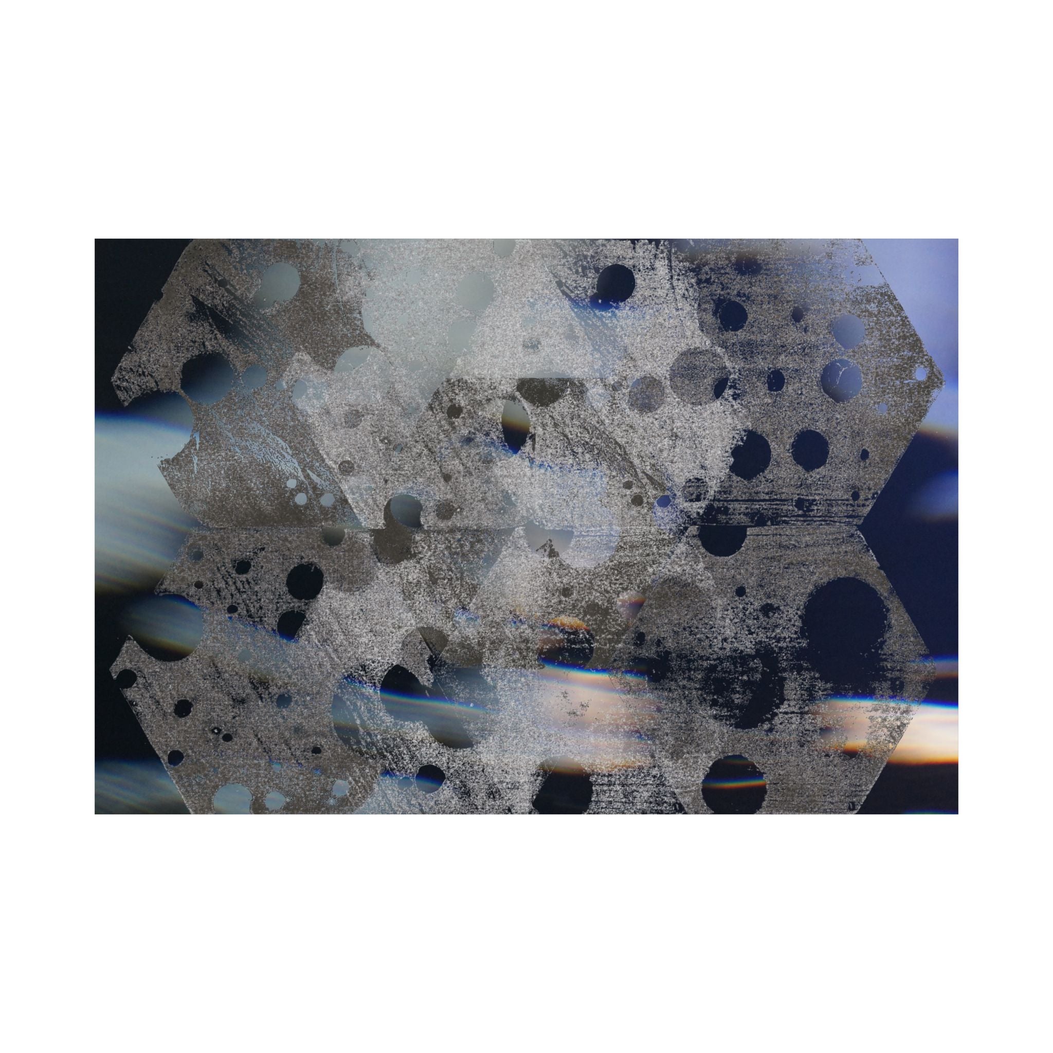 Abstracte zeshoekige matte poster — Moderne geometrische kunstprint 