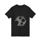 Hex Moon Graphic Tee Design Hex01 — Distressed Space Cheese Vintage Astronomy V-Neck T-Shirt