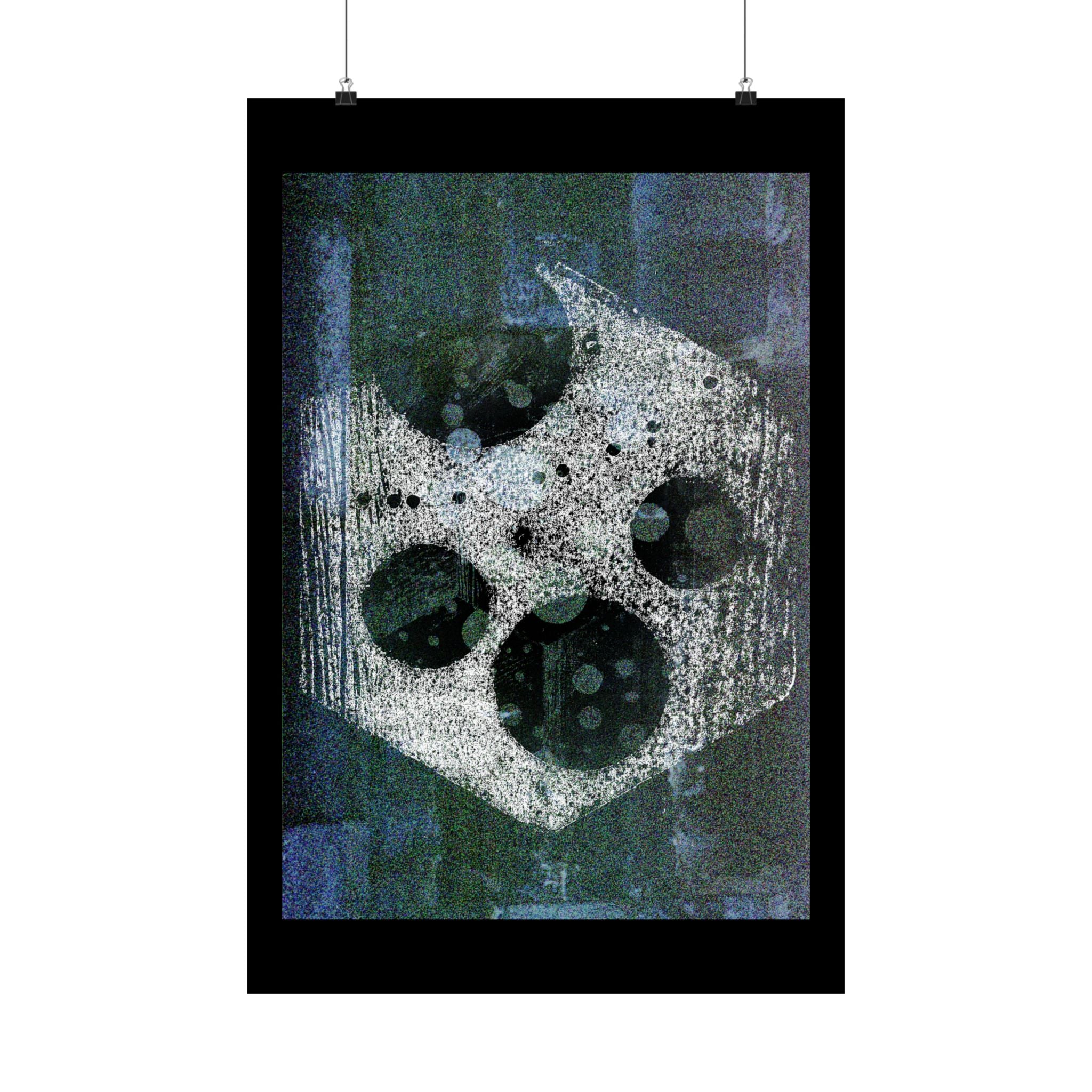 Abstract Celestial Texture Poster — Matte Vertical Wall Art