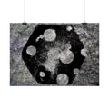Abstracte melkwegposter — Zwart-zilveren kosmische kunst (horizontaal) 