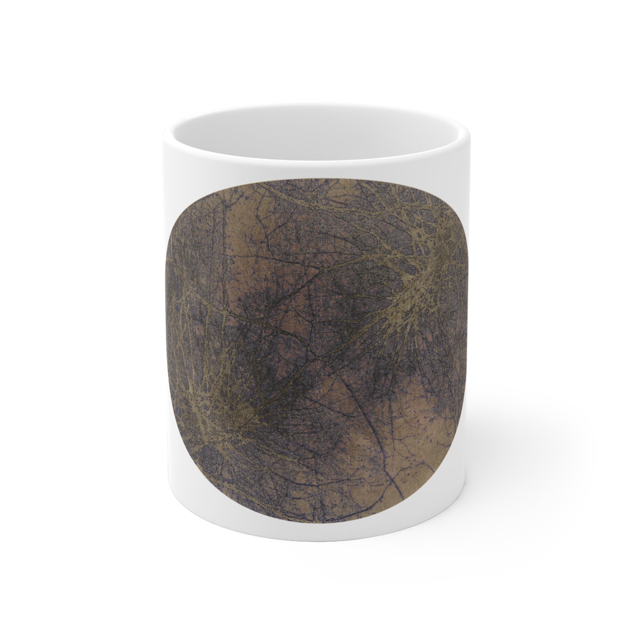 Rustic Forest Texture Mug — Earthy Grunge Ceramic Coffee Cup - no 42
