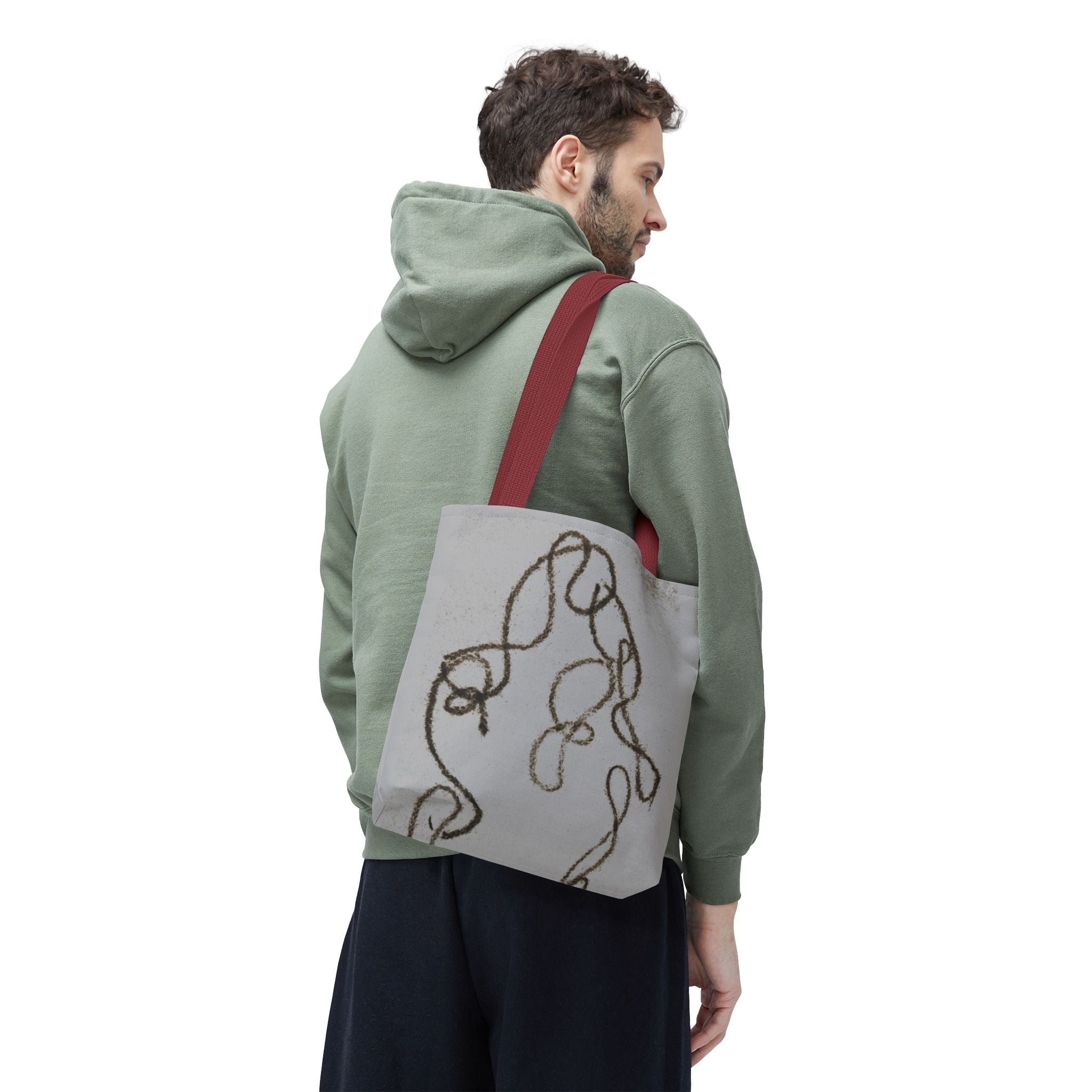 Tote Bag — Minimal Line Art Rope Sketch Tote