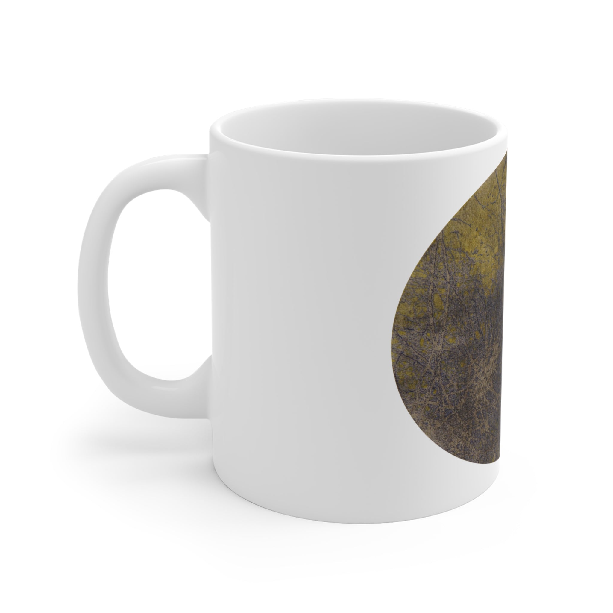 Ceramic Mug — Rustic Leaf Texture Coffee Cup (Nature-Inspired, Earthy Home Gift) - no 39